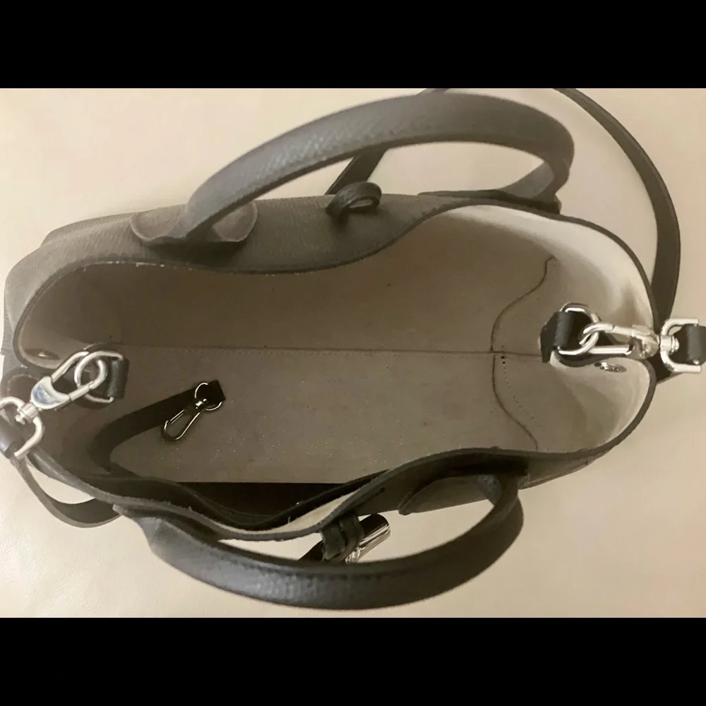 Longchamp 'Roseau' Leather Shoulder Tote Handbag, Black - Picture 6 of 8